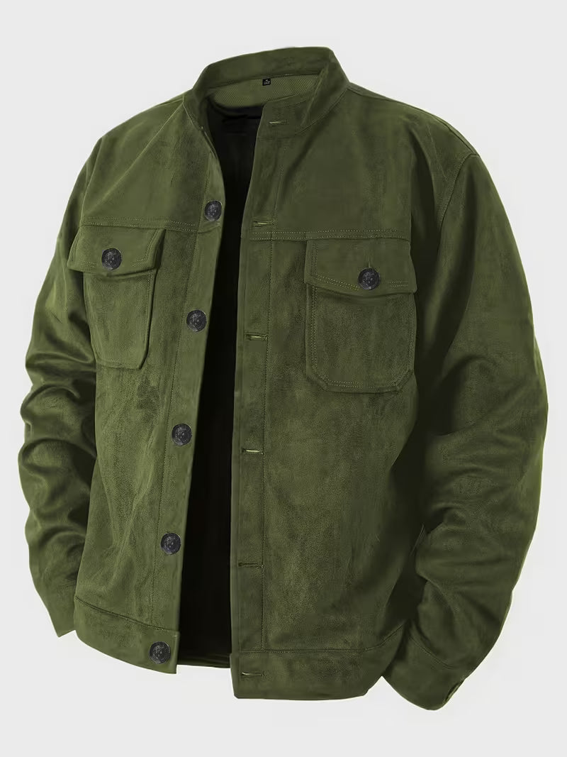Jelil – Jacke in Wildlederoptik mit zwei Vordertaschen