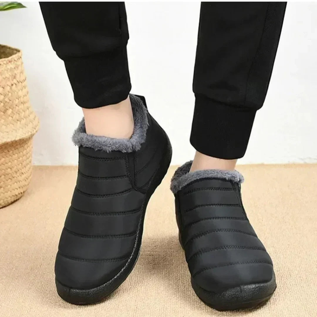 Damen Winterstiefel wasserabweisend mit Plüschfutter und Antirutschsohle