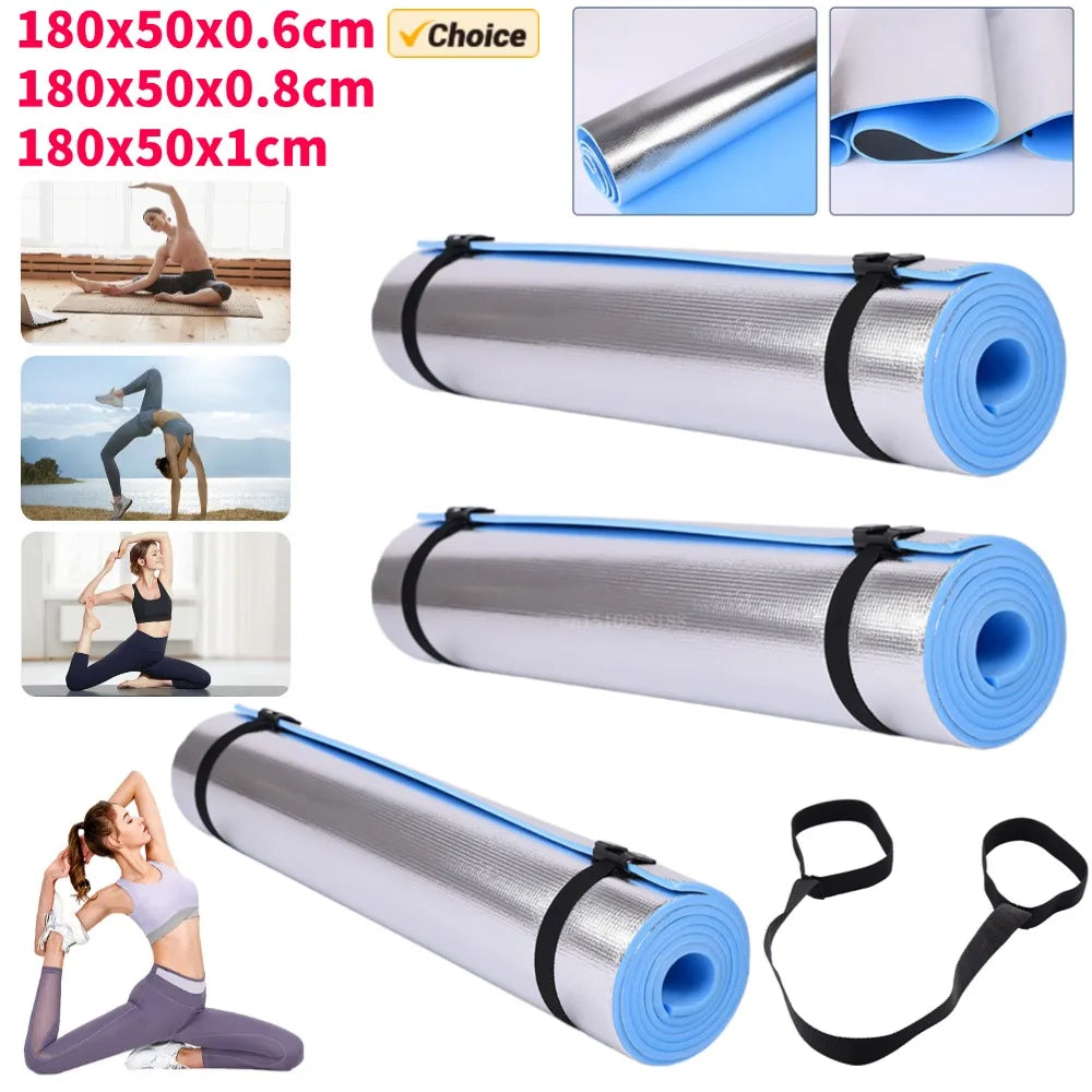 Zenvara Yogamatte 6–10 mm | EVA Rutschfest | Aluminium Isoliert | 180x50 cm