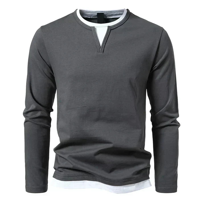 Alwin | Premium Langarmshirt aus gekämmter Baumwolle