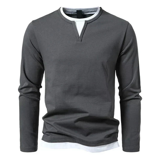 Alwin | Premium Langarmshirt aus gekämmter Baumwolle
