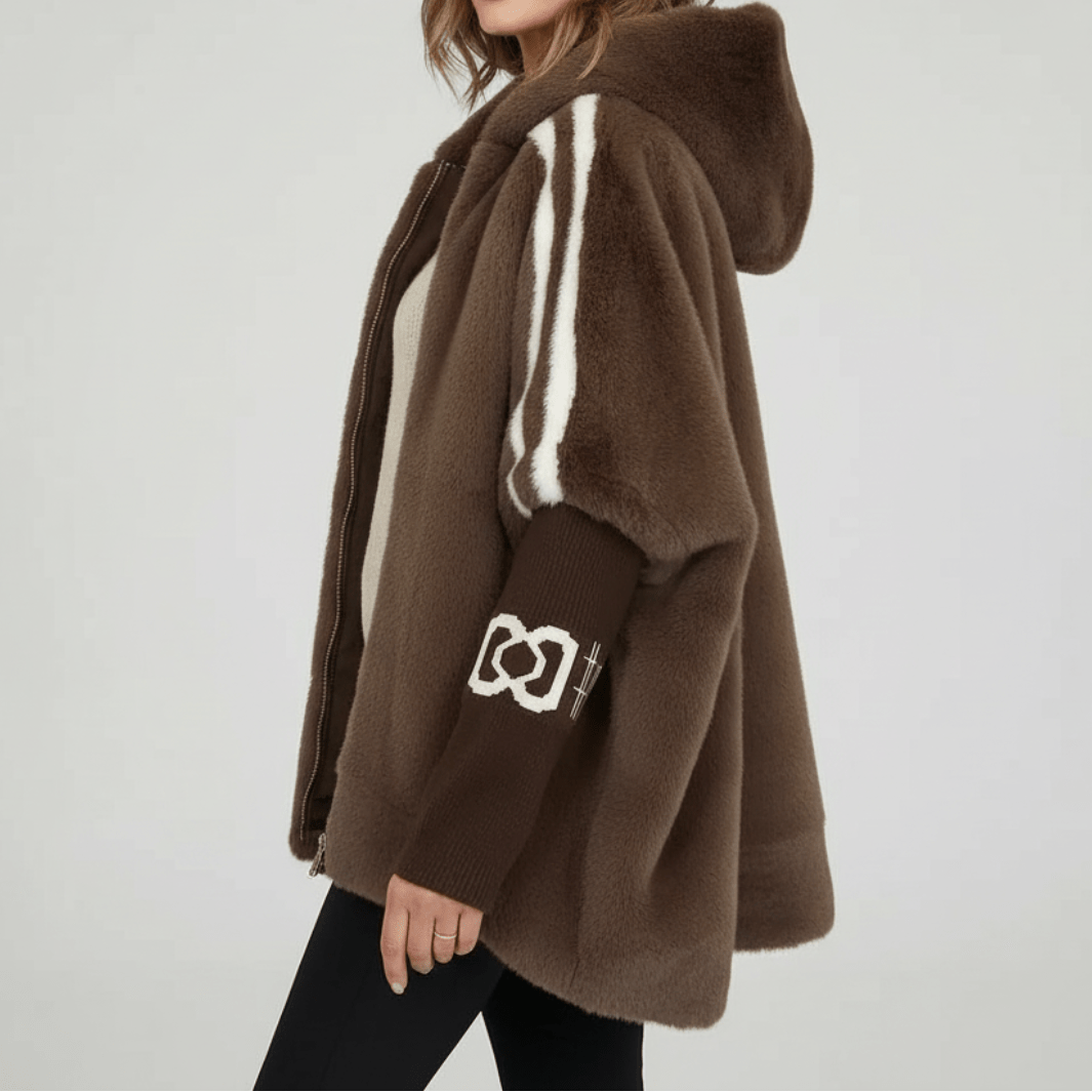Katrin | Weiche Jacke mit Kapuze und Reißverschluss