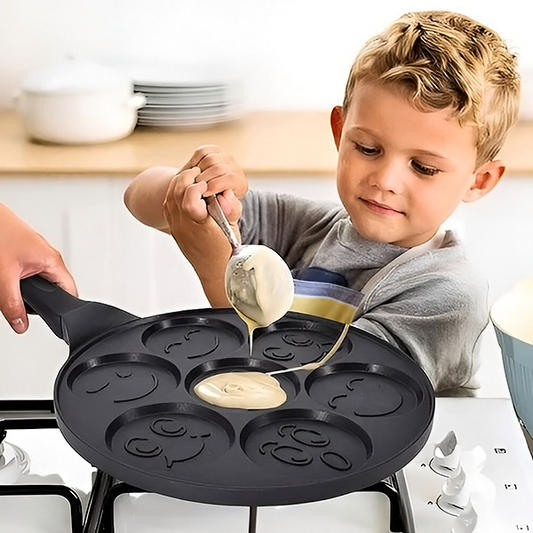 Smiley Pfannkuchenpfanne | Spaßfrühstück für Kinder & Erwachsene