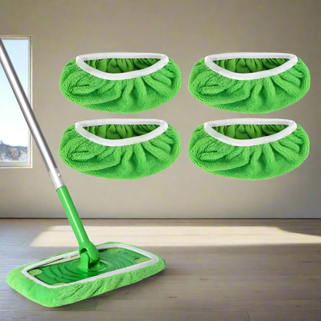 2+2 Gratis | Wiederverwendbare Mikrofaser -Mop -Pads | Stark auf Schmutz, Sanft auf Böden