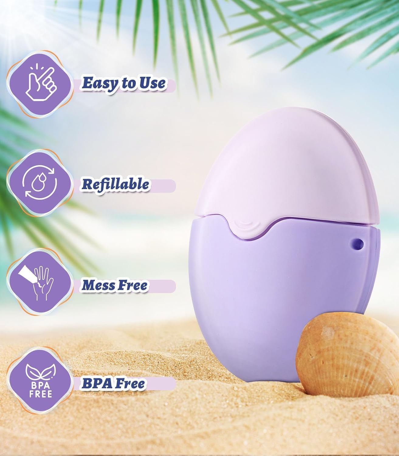 No-Mess Sonnencreme-Applikator | Tragbar, Nachfüllbar und Reisefertig - 1 + 1 Gratis!