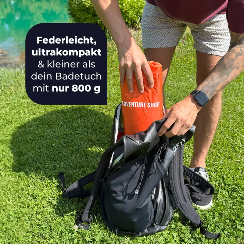 Ultraleichte Schlafmatte mit integrierter Pumpe – 8 cm dick