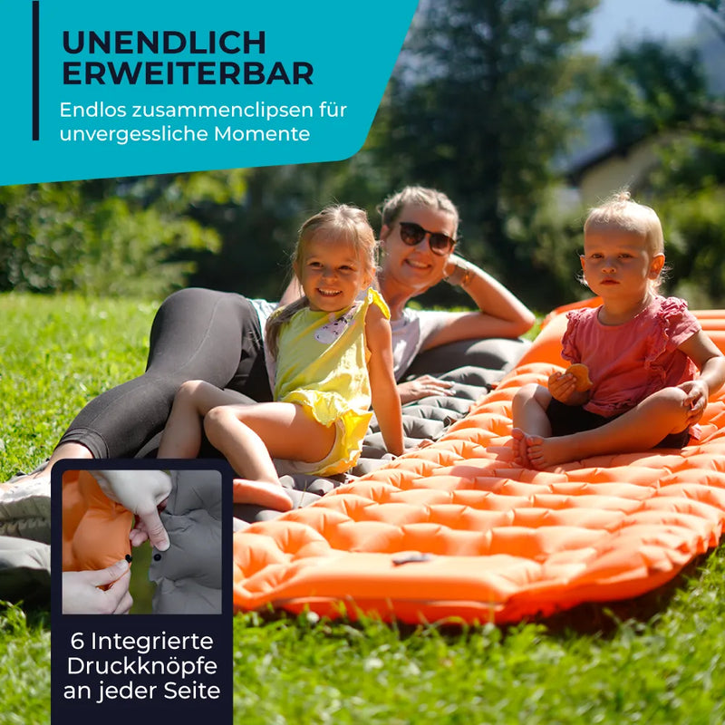 Ultraleichte Schlafmatte mit integrierter Pumpe – 8 cm dick