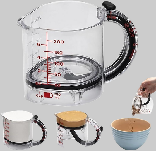 4-in-1 Verstellbarer Messbecher | Präzises Kochen leicht Gemacht - 1 + 1 Gratis!