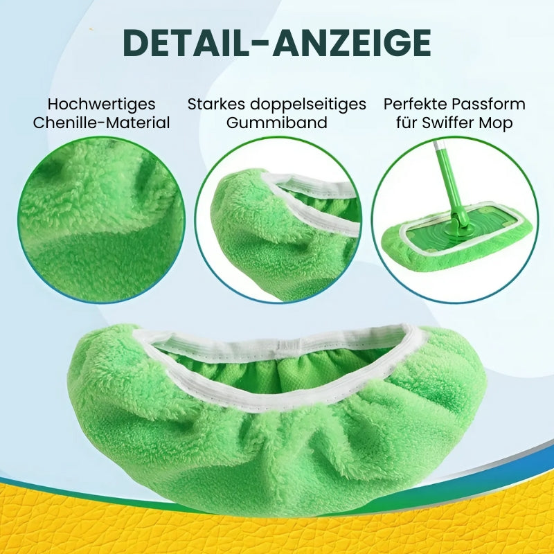 2+2 Gratis | Wiederverwendbare Mikrofaser -Mop -Pads | Stark auf Schmutz, Sanft auf Böden