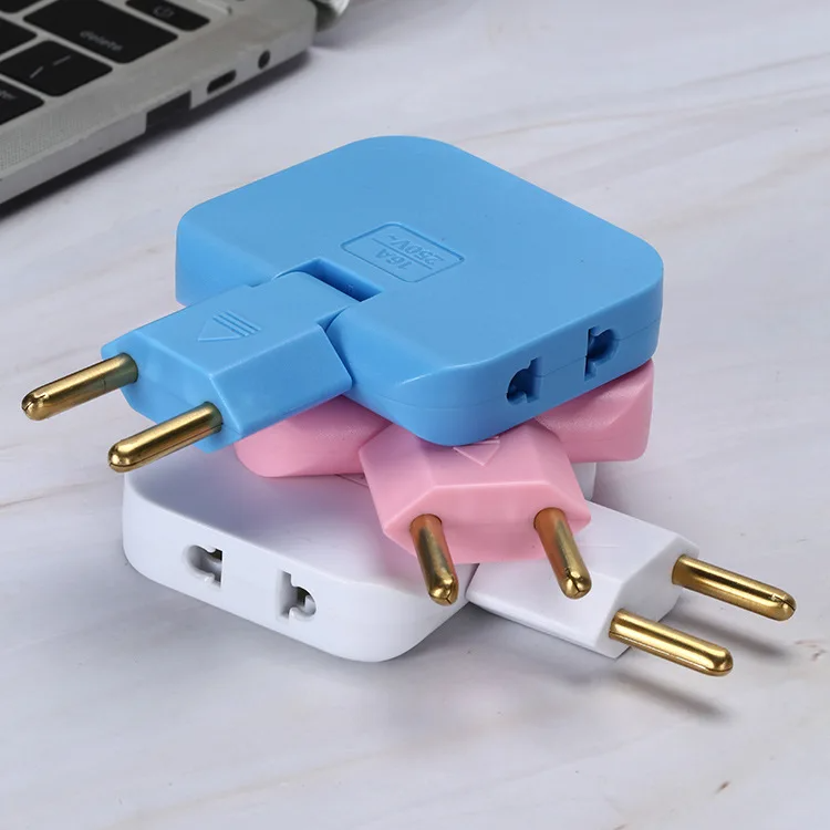 3-Stecker-Adapter mit 180°-Flexibilität | Kompakte Drehbare Wandsteckdose
