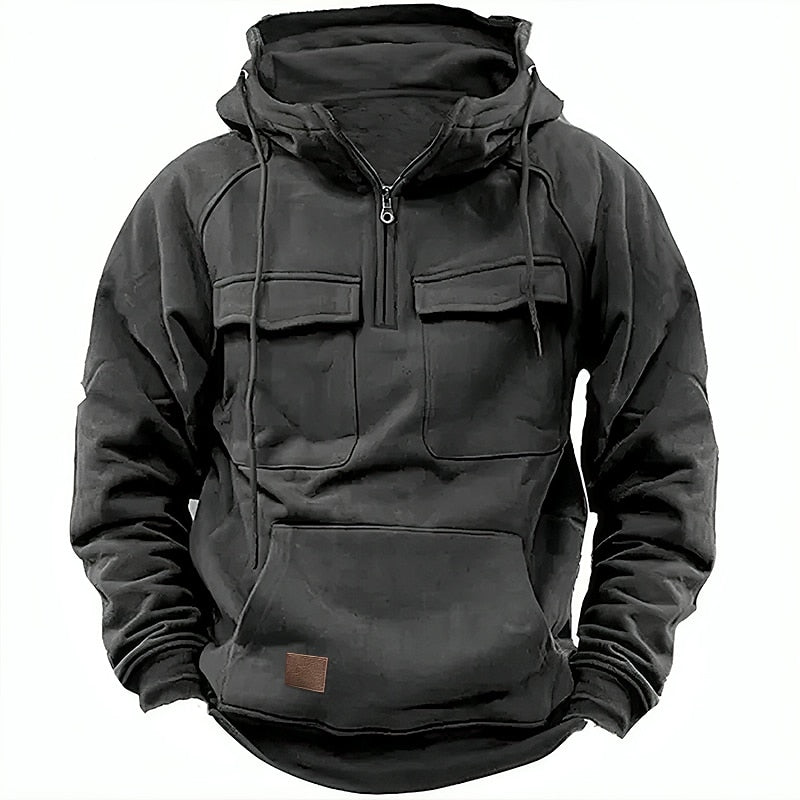 Francis | Kapuzenpullover mit Taschen und Reißverschluss