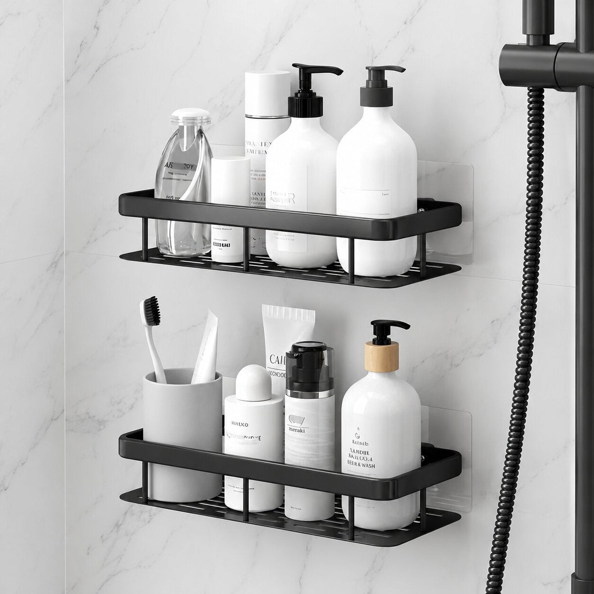 Duschablage ohne Bohren | Selbstklebendes Duschregal | Platzsparend | ShowerFit
