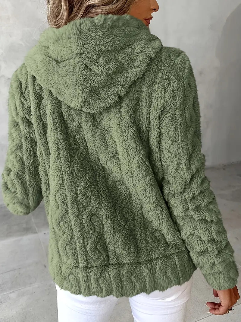 Ganka - Langarm Kapuzenpullover Mit Reißverschluss