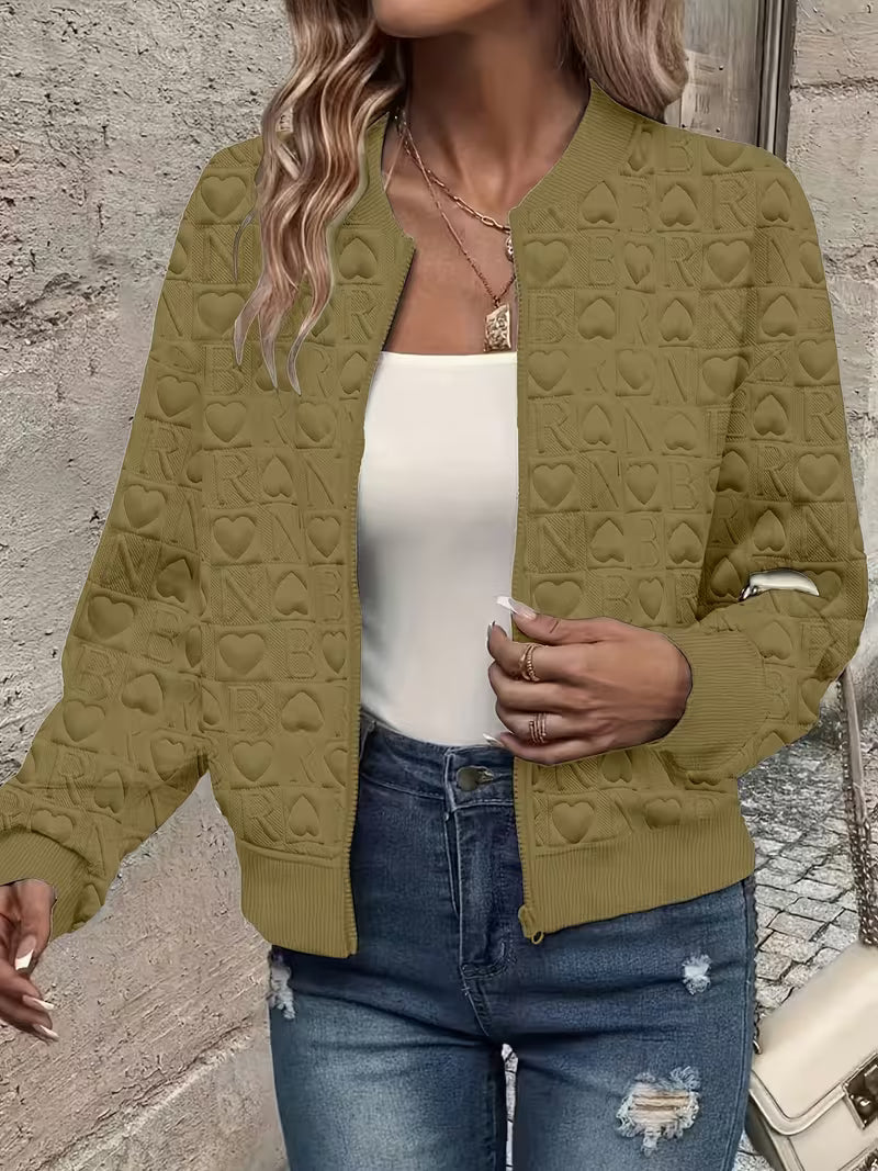 Lojina – Jacke MIT Reißverschluss Und Geprägtem Herzmuster