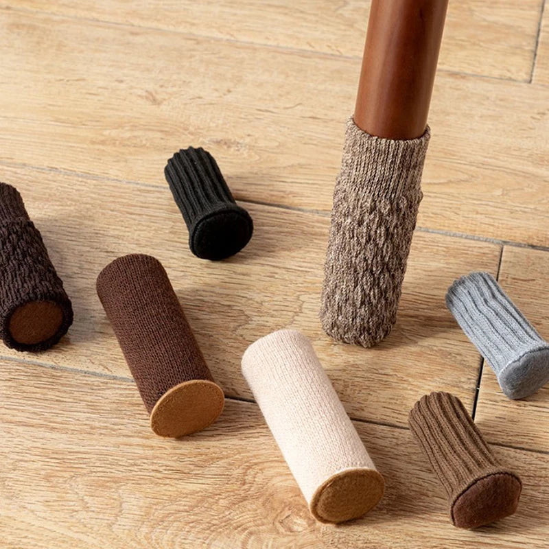 SilenStep Stuhlbeinsocken | Bodenschutz & Lärmminderung | Elastische Passform 6–18 cm | 4er-Pack