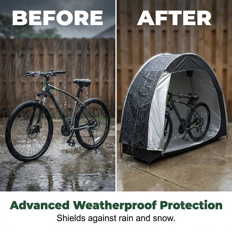 BikeShield — Wetterfester Fahrrad-Unterstand | 50% RABATT