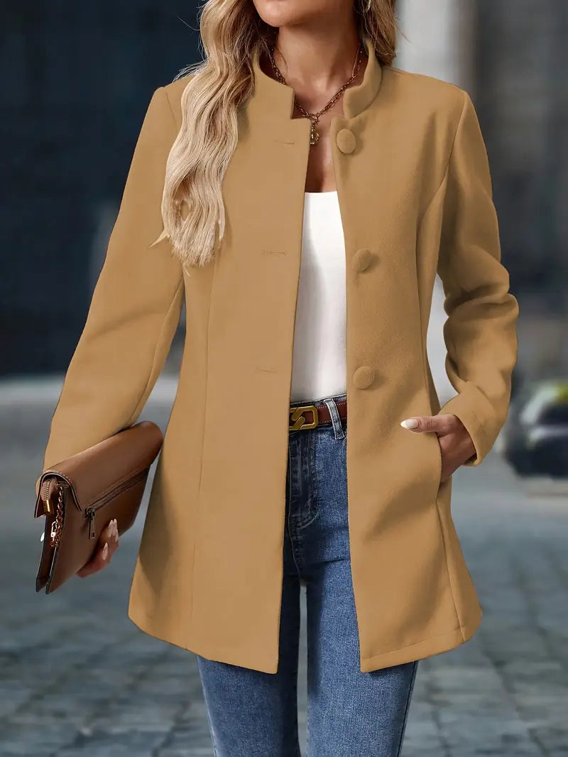 Carys | Mittellange Geknöpfte Jacke