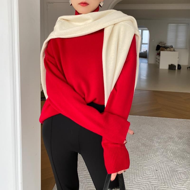 Damen Langarm-Turtleneck-Pullover