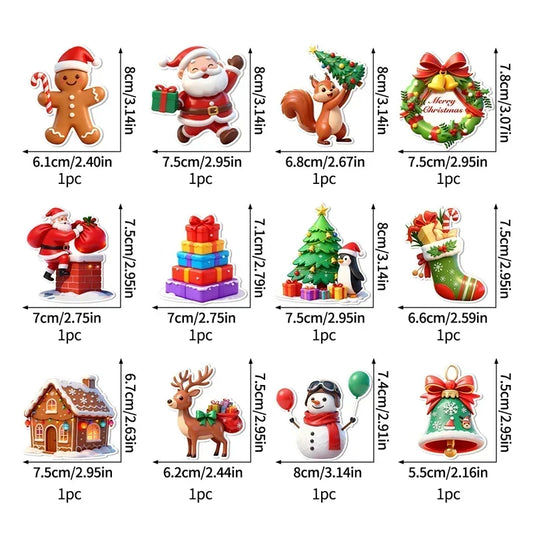 LED-Dekosticker | Klebefertige Festbeleuchtung | Weihnachtsmotive