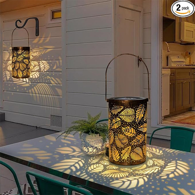 Solar Gartenlaterne mit Sonnenblumen-Muster