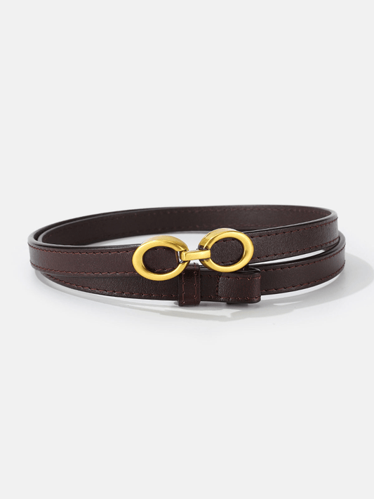 Damen schmaler Gürtel mit Ringverschluss