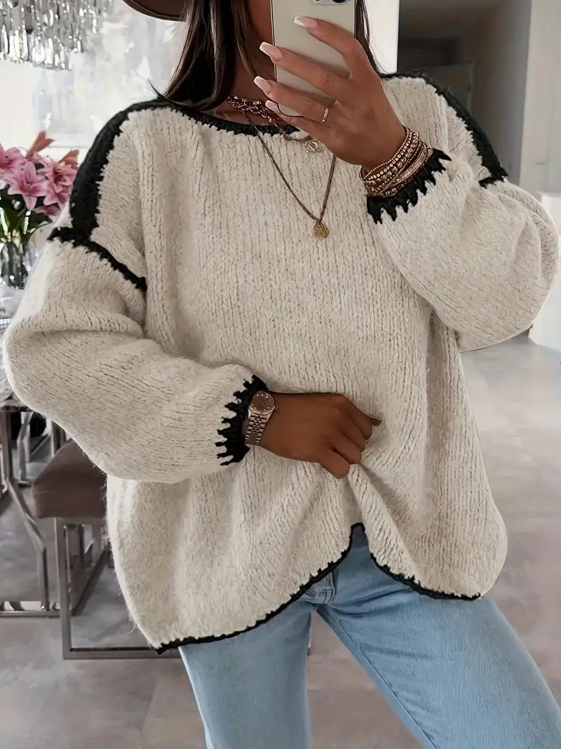 Usalda - Langärmeliger Strickpullover