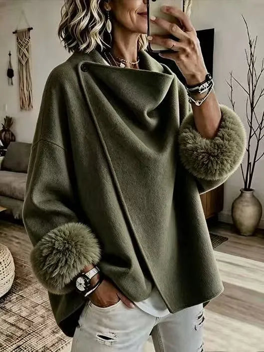 Maddia – Elegante Kunstfelljacke