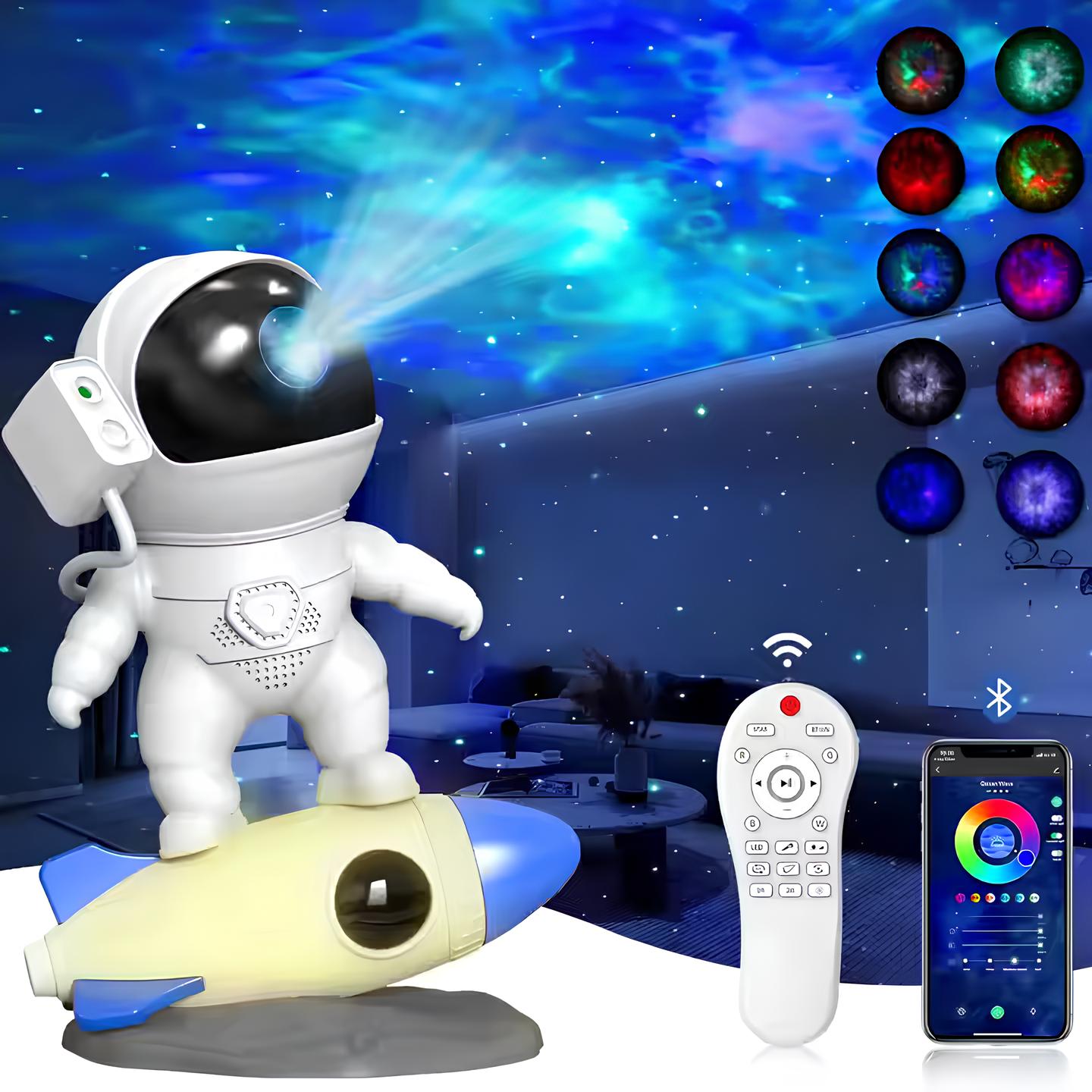 Sternenhimmel Projektor Lampe mit 4K Galaxieprojektion und Raketendesign