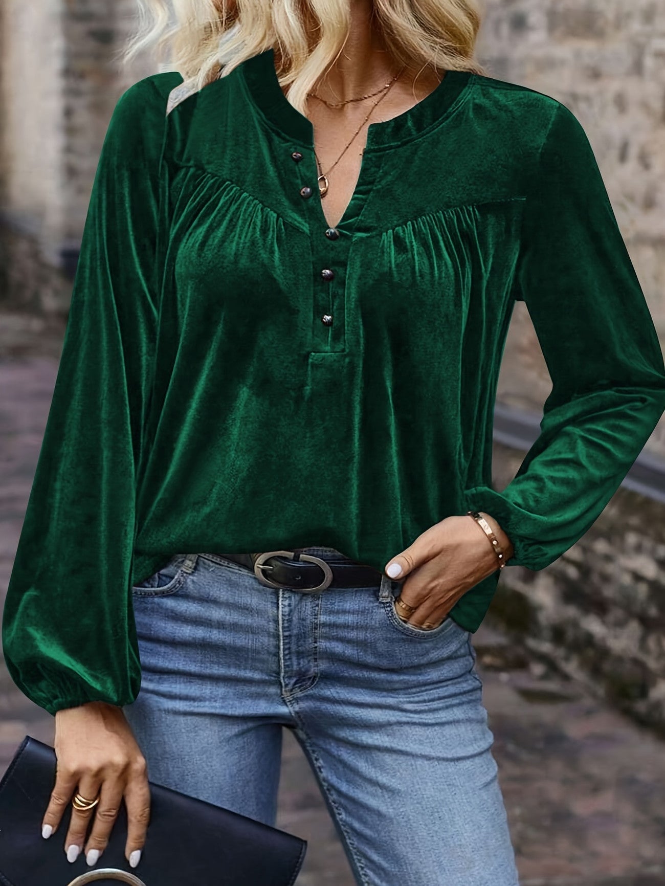 Ramina - Elegantes Langarm Hemd Laterne