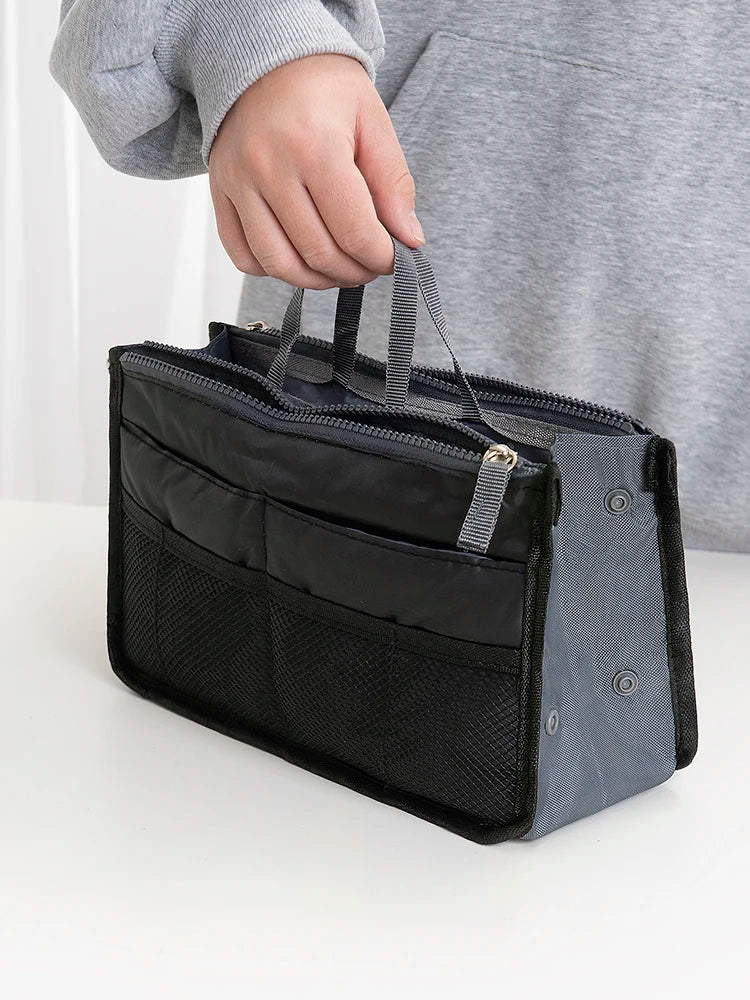 TravelGlam Große Kosmetiktasche | Multifunktional & Reisegeeignet | Doppelter Reißverschluss, Mehrere Fächer