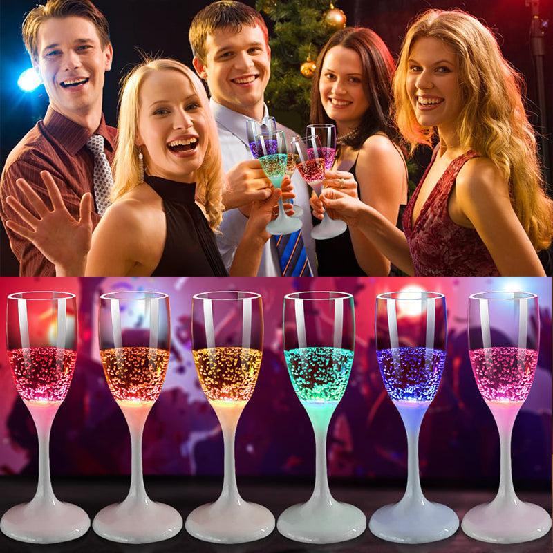 LED beleuchtetes Sektglas