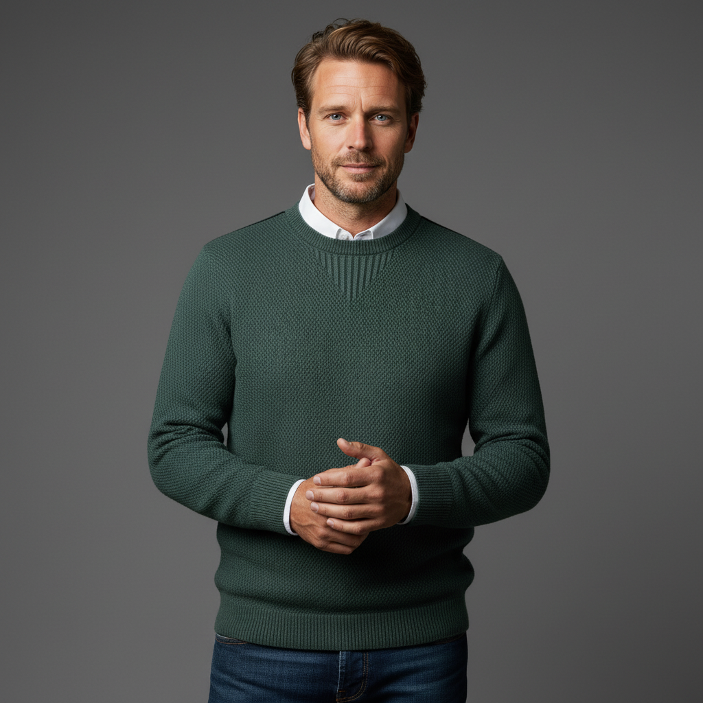 Jaison – Pullover aus strukturiertem Strick mit Rundhalsausschnitt