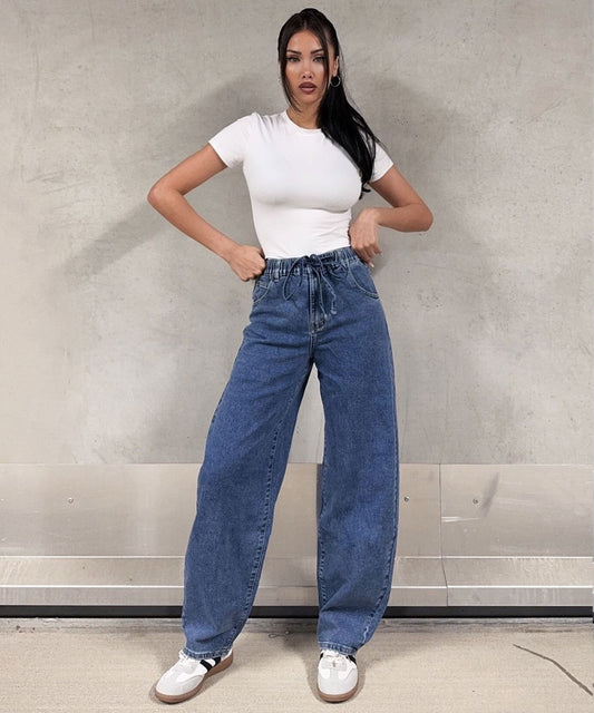 Balloon Jeans Damen | Stretch Jeans mit lockerer Passform