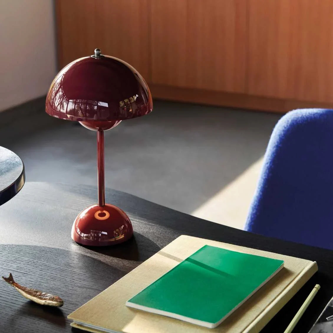 Kabellose LED-Tischlampe | Retro-Pilz-Design | Dimmbar per Touch | LumaShade