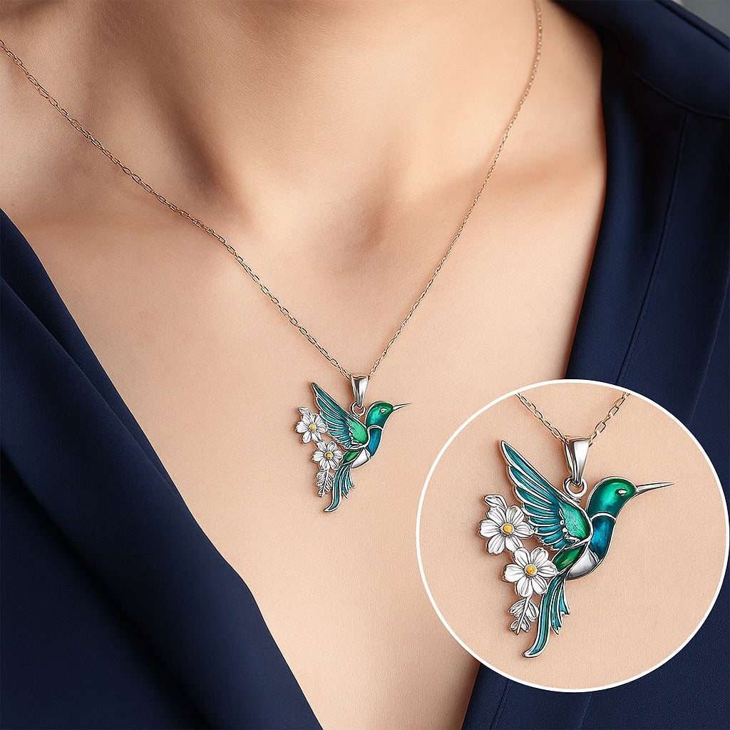 Wunderschöne Kolibri-Halskette mit Bonus-Ohrringen – Zeitlich begrenztes Angebot