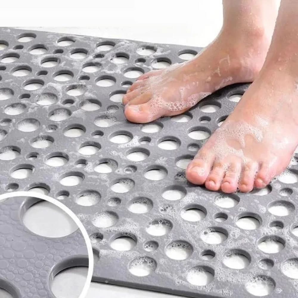 Duschmatte rutschfest PVC mit TPE | Saugnäpfe | Wasserablauf-Löcher | | Gripflow
