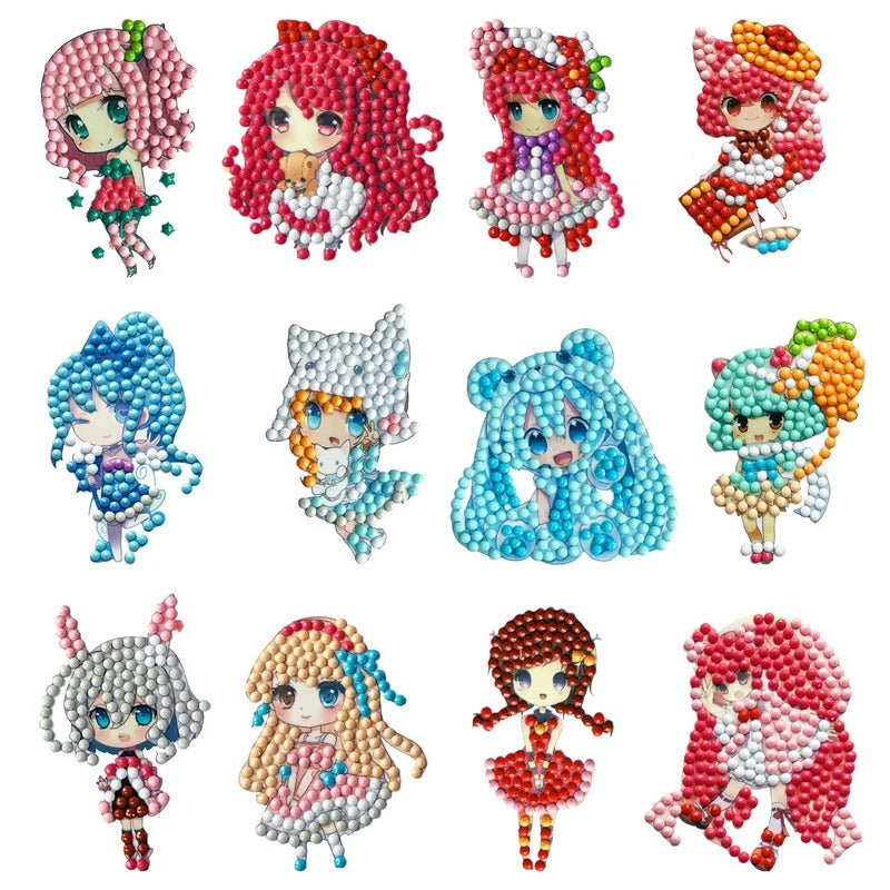 Kinderfreundliches Diamant-Sticker-Set – Mit giftfreien Glitzersteinen