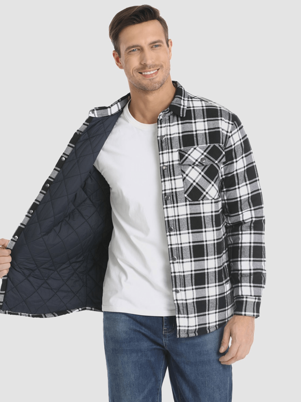 Kristian | Kariertes Motorrad-Langarmshirt