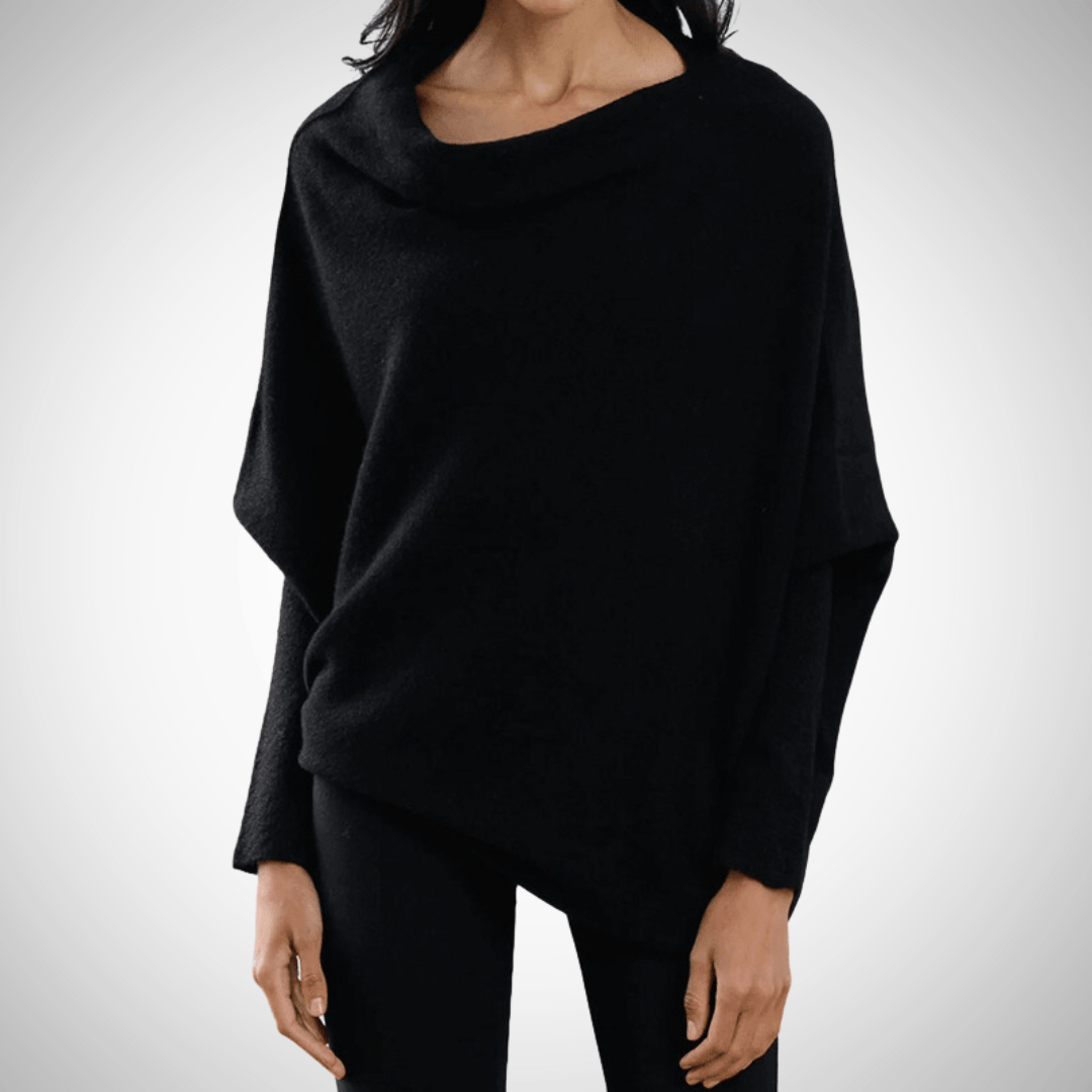 Jana - Asymmetrischer Schulterpullover im modernen Strickdesign