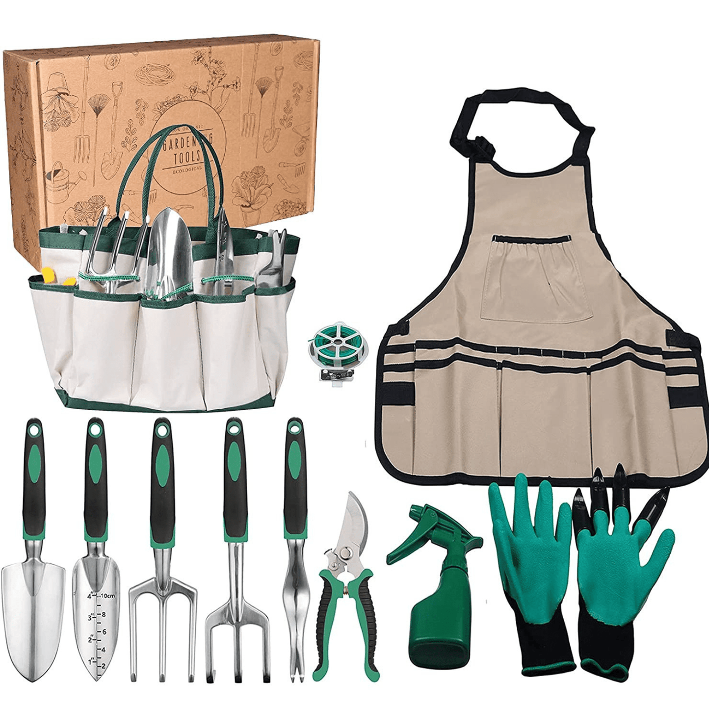 GardenGear - Komplettes professionelles Gartenbau-Set - 11 Werkzeuge [Letzter Tag Rabatt]