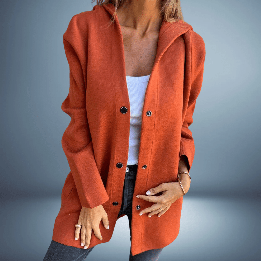 Jasmin - Bequeme Freizeit Hoodie Jacke mit Kapuze und Kängurutasche