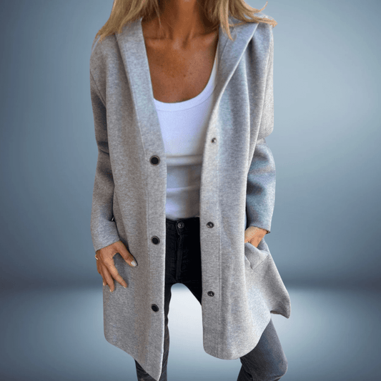 Jasmin - Bequeme Freizeit Hoodie Jacke mit Kapuze und Kängurutasche