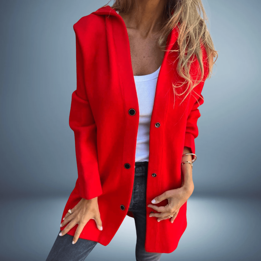 Jasmin - Bequeme Freizeit Hoodie Jacke mit Kapuze und Kängurutasche