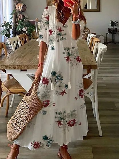 Lamia – Stilvolles Boho Bauchbedeckendes Maxikleid