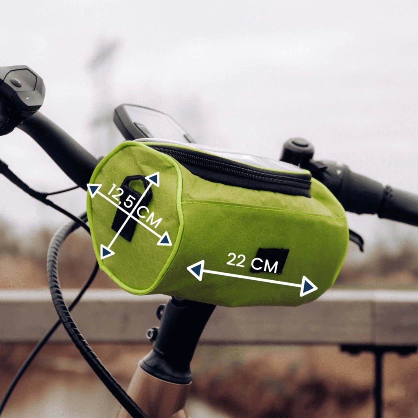 Tourix | Lenkertasche für Fahrrad | Wasserdichte Fahrradtasche mit Touchscreen
