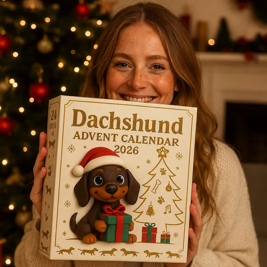 Dackel-Adventskalender | 24 Überraschungen | Sammelfiguren | Weihnachtscountdown