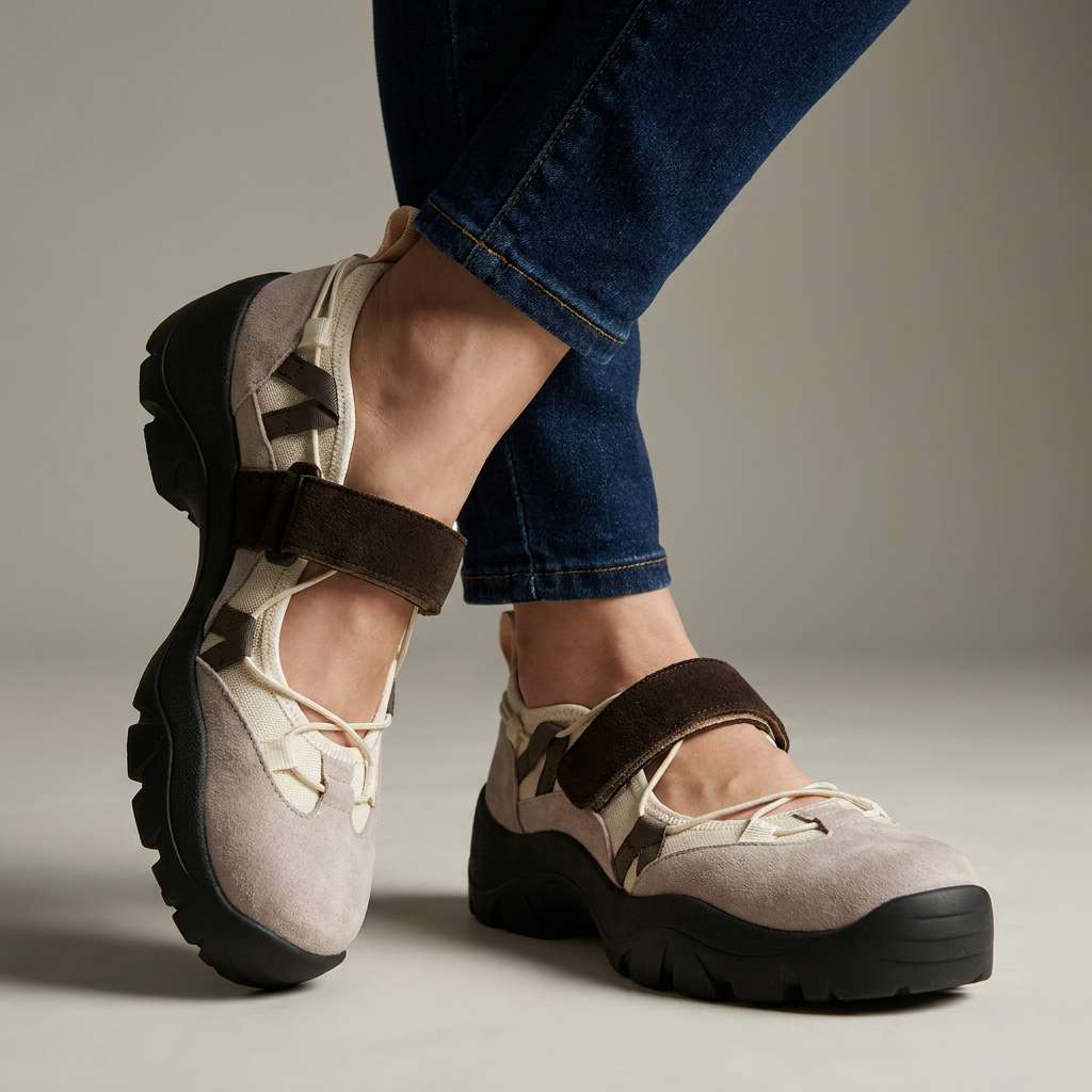 Wylma – Sneaker Mit Breiter Sohle Und Klettverschluss