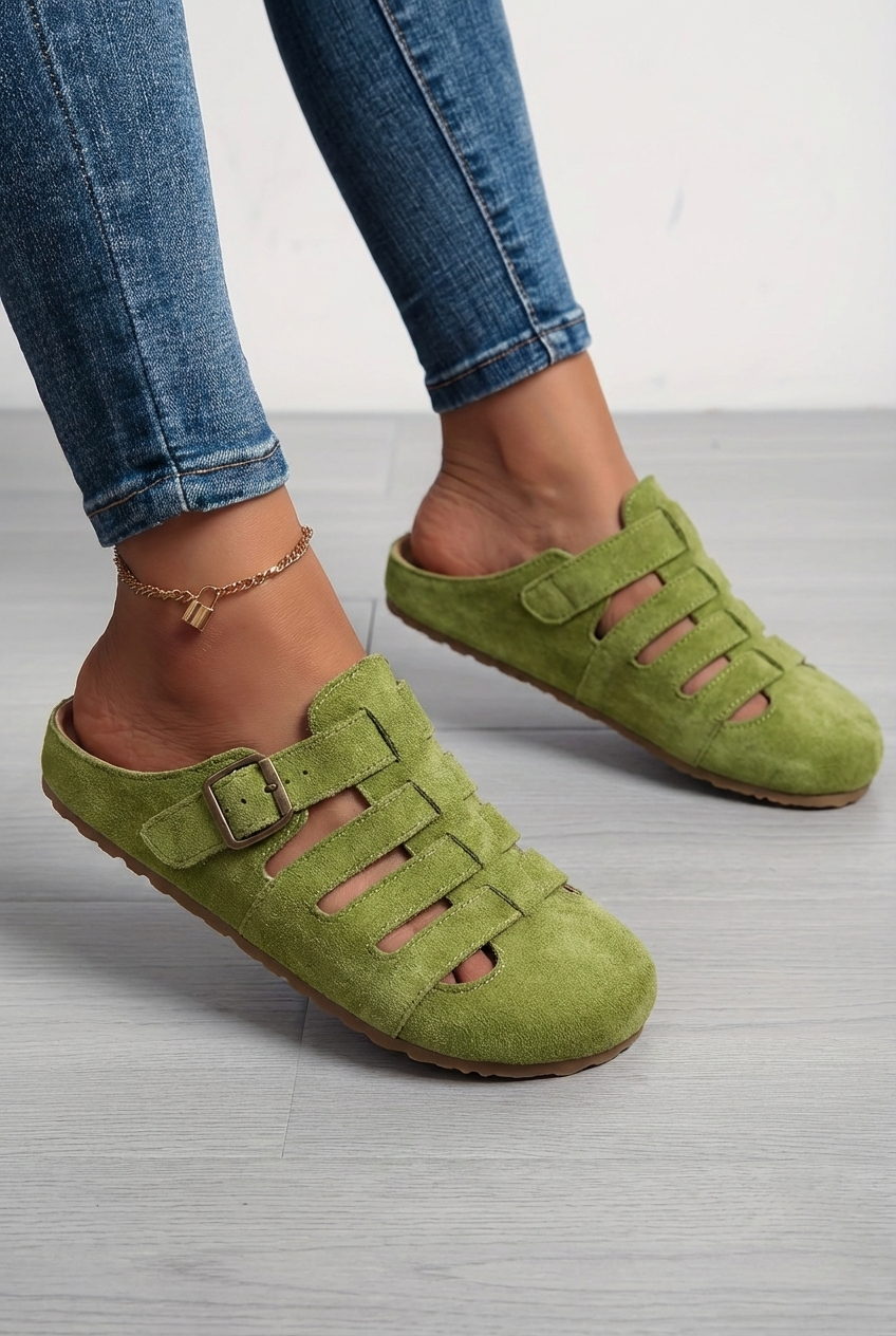 Natiy – Bequeme Hausschuh Sandalen Aus Wildleder