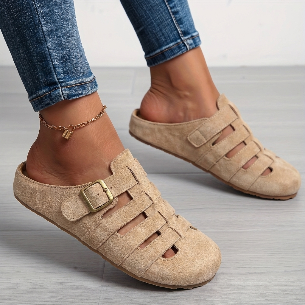 Natiy – Bequeme Hausschuh Sandalen Aus Wildleder