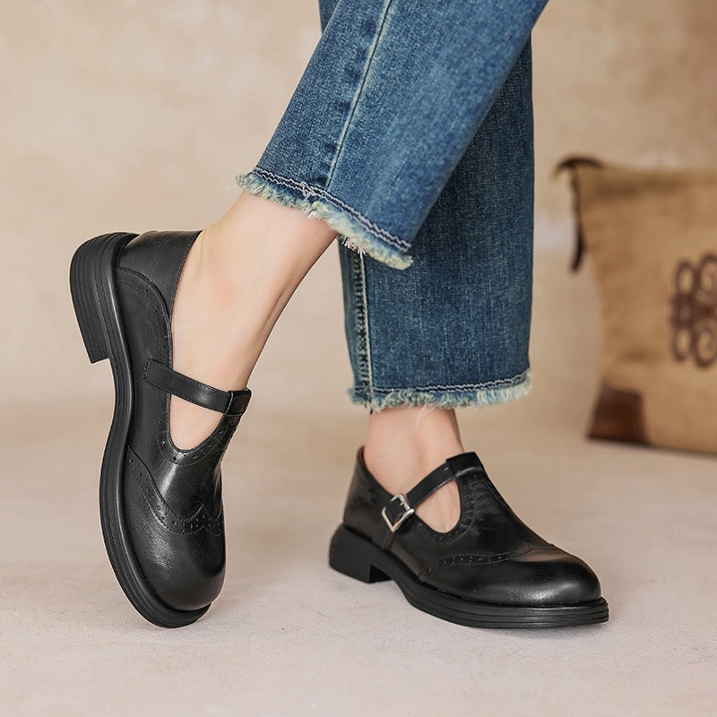 Olivia | Bequeme Vintage T-Strap Schuhe